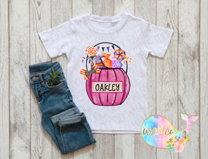 Pink Pumpkin Treats Toddler/Youth/Adult Sizes