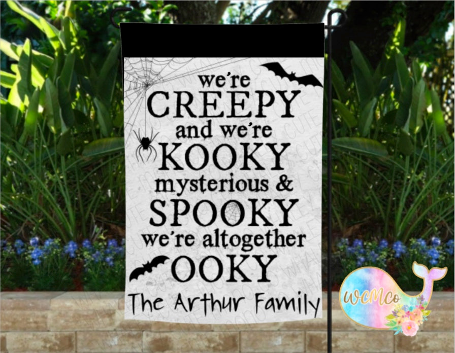 Spooky Family Garden Flag