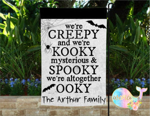 Spooky Family Garden Flag