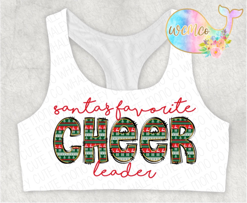 Ugly Sweater Word/Name Sports Bra