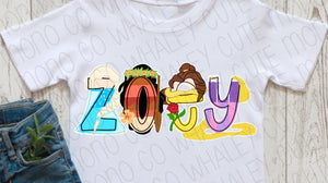 Princess Letters Baby Size