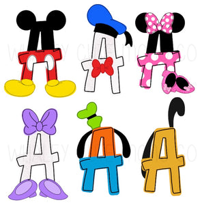 Mouse Crew Letters Toddler/Youth Sizes