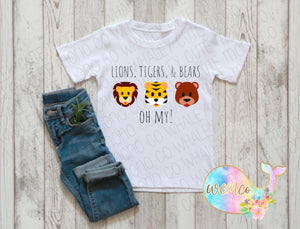 Lions, Tigers, and Bears Baby Size