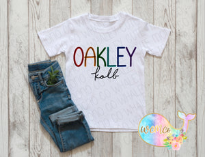 Fall Doodle Name Toddler/Youth/Adult Sizes