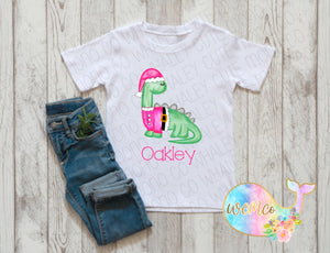 Girl Xmas Dino Toddler/Youth/Adult Sizes