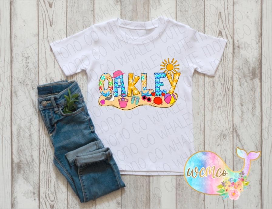 Beach Letters Toddler/Youth Sizes