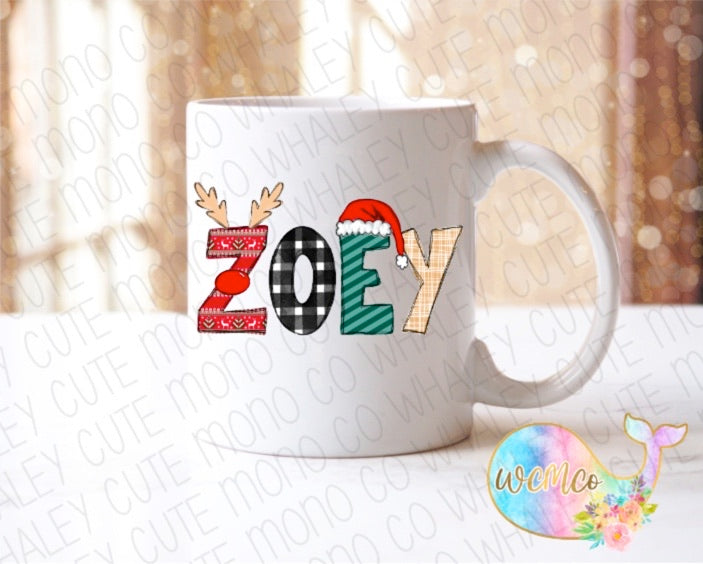 Christmas Letters Mug