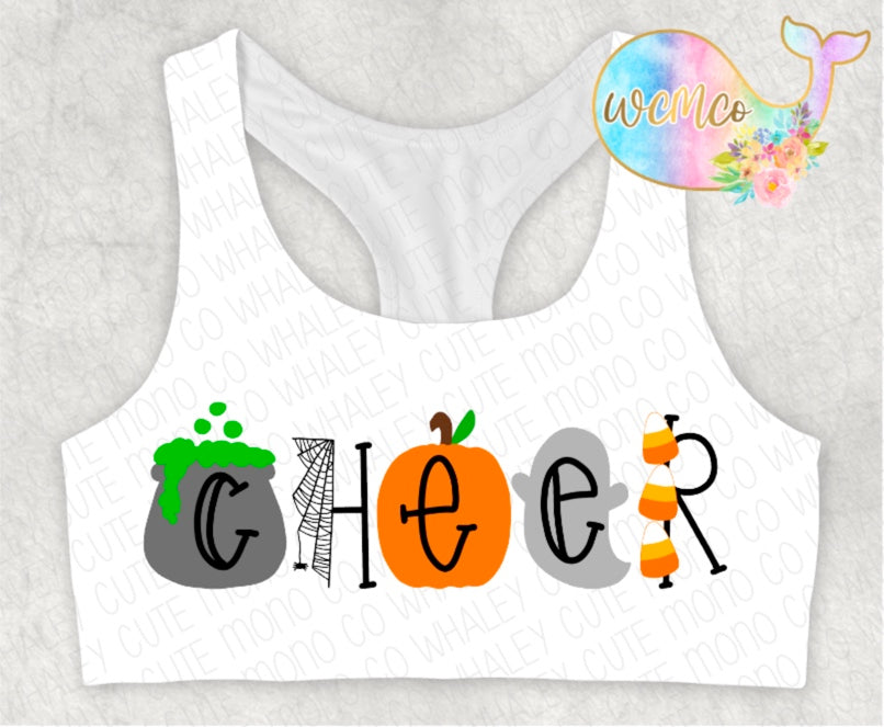 Halloween Word/Name Sports Bra