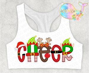 Christmas Santa Word/Name Sports Bra