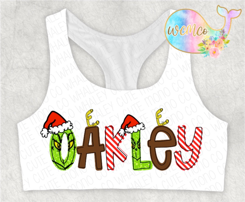 Mean Green Word/Name Sports Bra