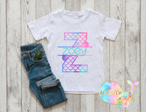 Mermaid Letter Toddler/Youth Sizes