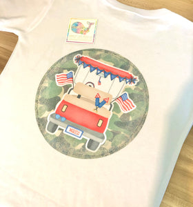 Patriotic Golf Cart Camo Mono Baby Size