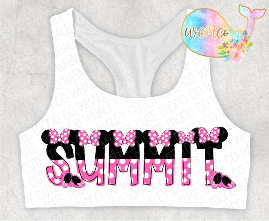 Clubhouse Girl Mouse Word/Name Sports Bra