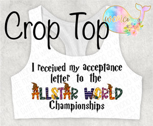 World Acceptance Letter Crop (Raw Edge)