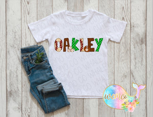 Mixed Baseball Letters Toddler/Youth Sizes