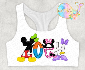 Clubhouse Crew Word/Name Sports Bra