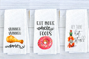 Food Puns Set of 3 Towels