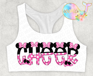 Clubhouse Girl Mouse Word/Name Sports Bra